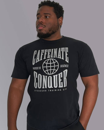 Caffeinate and Conquer Graphic T-Shirt