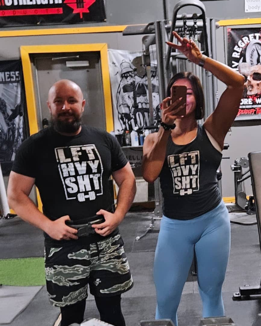 LFT HVY SHT tank top and gym tee