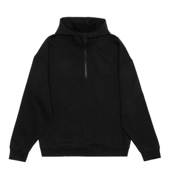 Drop Shoulder Oversized Scuba Half Zip Hoodie
