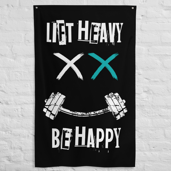Lift Heavy Be Happy Gym Flag