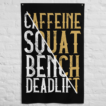 Gym flag, powerlifting gym banner, garage gym flag